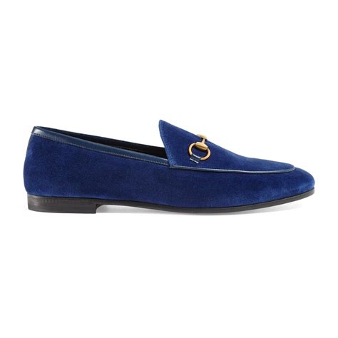 gucci blue velvet loafers womens|Gucci jordaan velvet loafer.